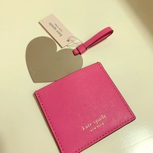 Kate Spade compacts mirror with leather case